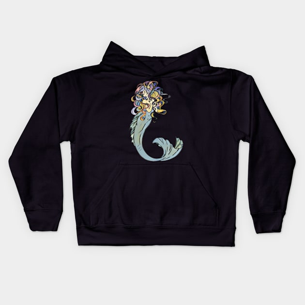 Beautiful Mermaid Kids Hoodie by AlondraHanley